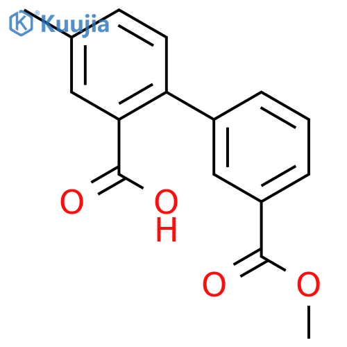2-(3-methoxycarbonylphenyl)-5-methylbenzoic Acid structure
