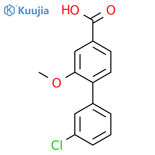 4-(3-Chlorophenyl)-3-methoxybenzoic acid structure