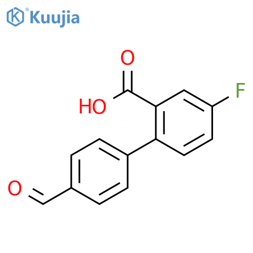 5-Fluoro-2-(4-formylphenyl)benzoic acid structure