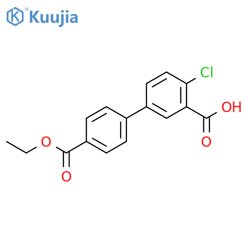 2-chloro-5-(4-ethoxycarbonylphenyl)benzoic Acid structure