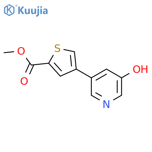 2-Thiophenecarboxylic acid, 4-(5-hydroxy-3-pyridinyl)-, methyl ester structure