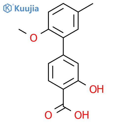 2-hydroxy-4-(2-methoxy-5-methylphenyl)benzoic Acid structure
