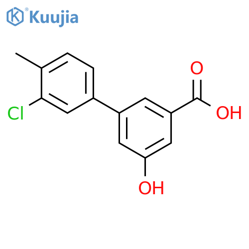 [1,1'-Biphenyl]-3-carboxylic acid, 3'-chloro-5-hydroxy-4'-methyl- structure