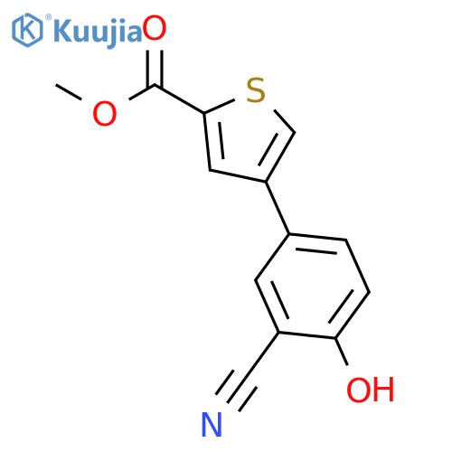 Methyl 4-(3-cyano-4-hydroxyphenyl)thiophene-2-carboxylate structure