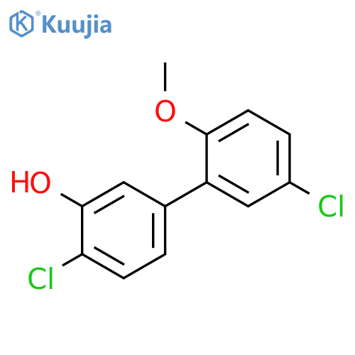 2-Chloro-5-(5-chloro-2-methoxyphenyl)phenol structure