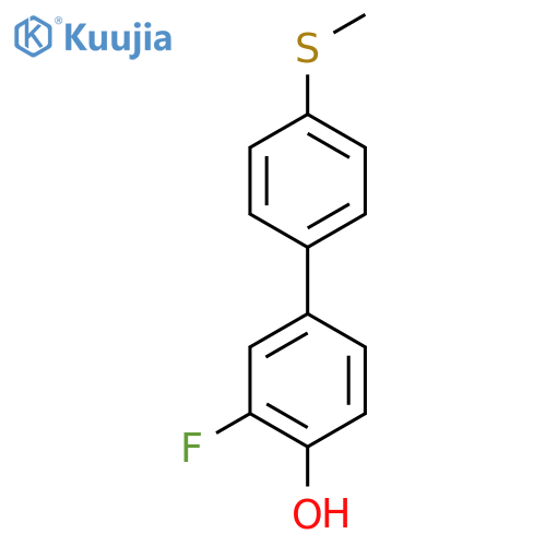 2-Fluoro-4-(4-methylthiophenyl)phenol structure