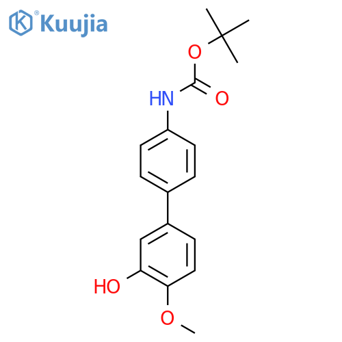 Carbamic acid, N-(3'-hydroxy-4'-methoxy[1,1'-biphenyl]-4-yl)-, 1,1-dimethylethyl ester structure