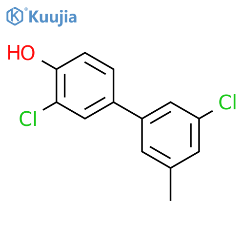 2-chloro-4-(3-chloro-5-methylphenyl)phenol structure