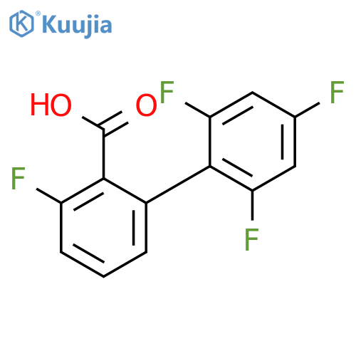 6-Fluoro-2-(2,4,6-trifluorophenyl)benzoic acid structure