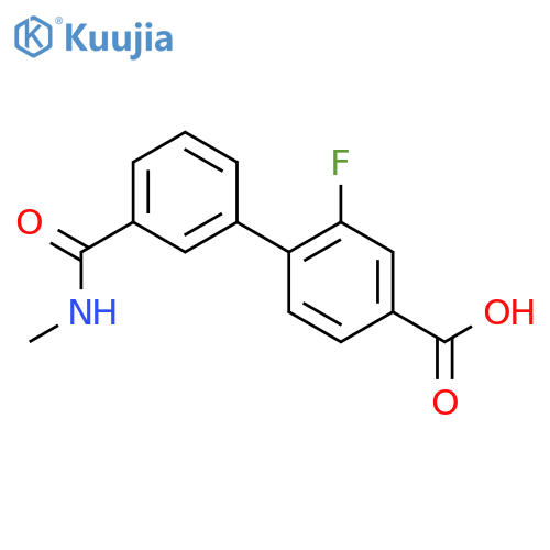 3-Fluoro-4-[3-(N-methylaminocarbonyl)phenyl]benzoic acid structure