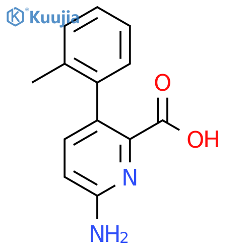 6-Amino-3-(2-methylphenyl)picolinic acid structure