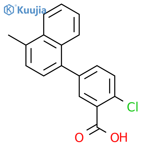 2-Chloro-5-(naphthalen-1-yl)benzoic acid structure