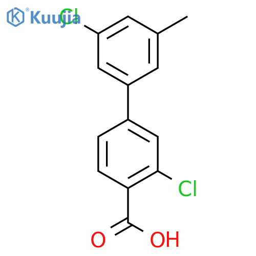 2-chloro-4-(3-chloro-5-methylphenyl)benzoic Acid structure
