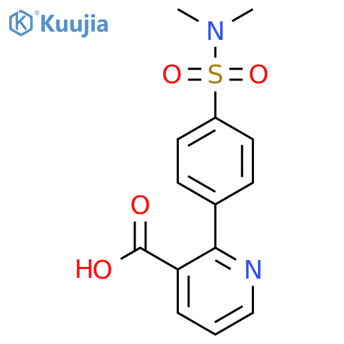 2-(4-N,N-Dimethylsulfamoylphenyl)nicotinic acid structure