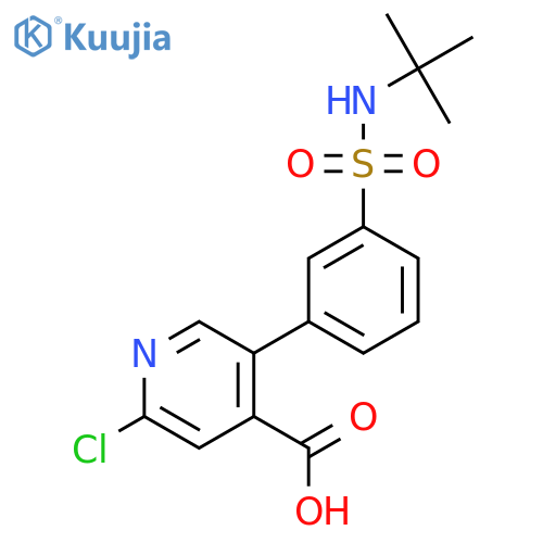 5-(3-t-Butylsulfamoylphenyl)-2-chloroisonicotinic acid structure