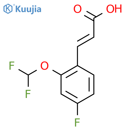 2-(Difluoromethoxy)-4-fluorocinnamic acid structure