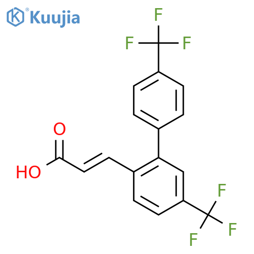 3-(5,4'-Bis(trifluoromethyl)biphenyl-2-yl)-acrylic acid structure