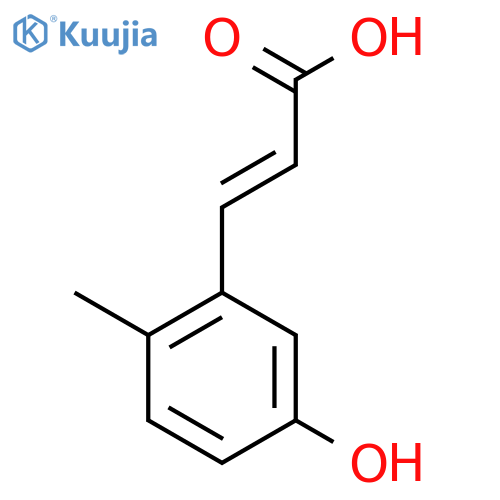 5-Hydroxy-2-methylcinnamic acid structure
