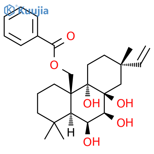 4a,9,10,10a-Phenanthrenetetrol,4b-[(benzoyloxy)methyl]-2-ethenyldodecahydro-2,8,8-trimethyl-,(2S,4aS,4bS,8aS,9S,10S,10aS)- (9CI) structure