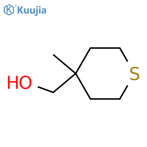 (4-methyltetrahydrothiopyran-4-yl)methanol structure