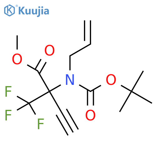 Methyl 2-[allyl(tert-butoxycarbonyl)amino]-2-(trifluoromethyl)but-3-ynoate structure