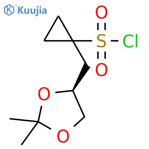 1-[[(4S)-2,2-Dimethyl-1,3-dioxolan-4-yl]methyl]cyclopropanesulfonyl chloride structure