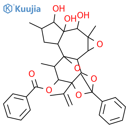 12-Hydroxydaphnetoxin; 12α-form, 20-Deoxy, 1,2α-dihydro, 3β-alcohol, 12-benzoyl structure