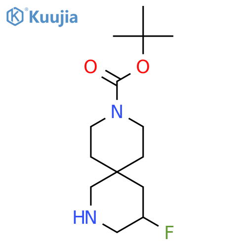 tert-butyl 4-fluoro-2,9-diazaspiro[5.5]undecane-9-carboxylate structure