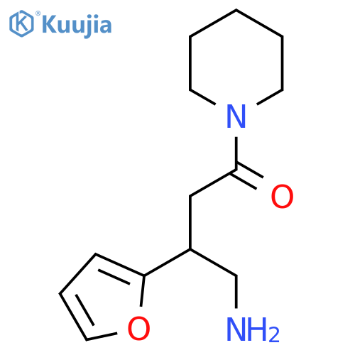 4-Amino-3-(furan-2-yl)-1-(piperidin-1-yl)butan-1-one structure
