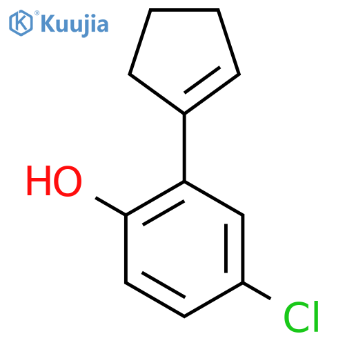4-Chloro-2-(cyclopent-1-en-1-yl)phenol structure