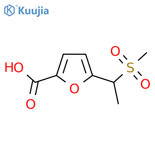 5-(1-(Methylsulfonyl)ethyl)furan-2-carboxylic acid structure