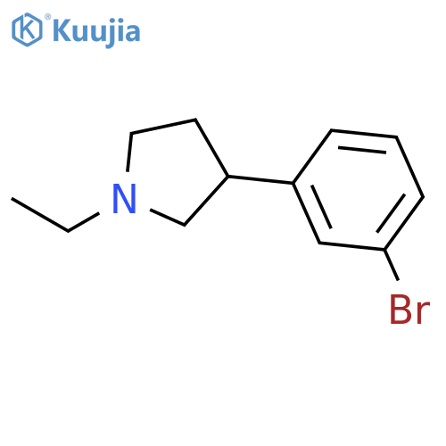 3-(3-Bromophenyl)-1-ethylpyrrolidine structure