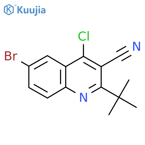 6-Bromo-2-tert-butyl-4-chloroquinoline-3-carbonitrile structure