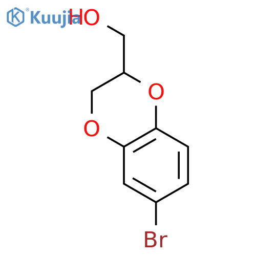 (R)-(6-Bromo-2,3-dihydrobenzo[b][1,4]dioxin-2-yl)methanol structure