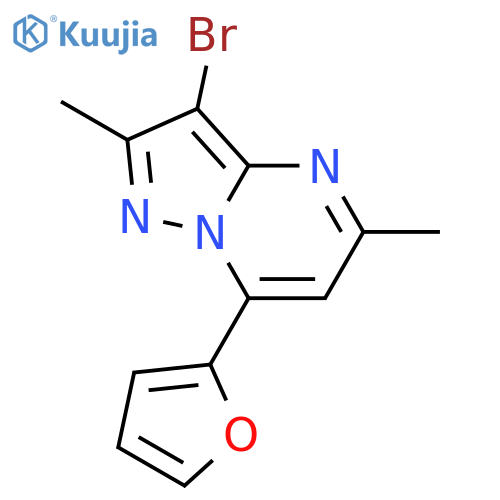 3-Bromo-7-(furan-2-yl)-2,5-dimethylpyrazolo1,5-apyrimidine structure