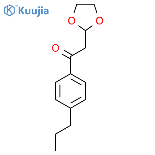 2-(1,3-Dioxolan-2-yl)-1-(4-propyl-phenyl)-ethanone structure