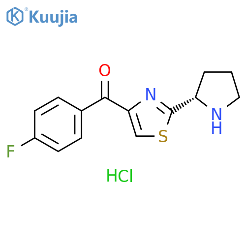 4-(4-fluorobenzoyl)-2-[(2R)-pyrrolidin-2-yl]-1,3-thiazole hydrochloride structure