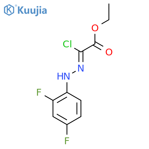 ethyl 2-chloro-2-2-(2,4-difluorophenyl)hydrazin-1-ylideneacetate structure