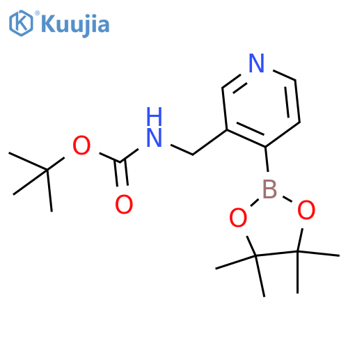 3-(Boc-aminomethyl)-pyridine-4-boronic acid pinacol ester structure