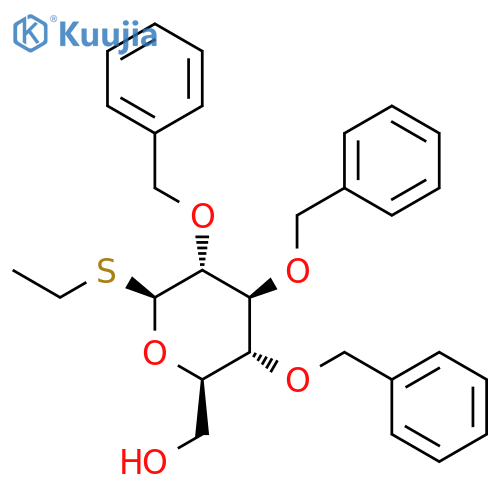 Ethyl 2,3,4-tri-O-benzyl-beta-D-thioglucopyranoside structure