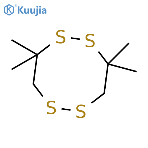 1,2,5,6-Tetrathiocane, 3,3,8,8-tetramethyl- structure