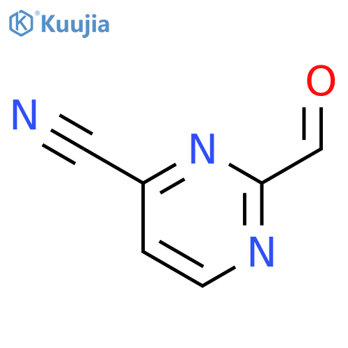 2-formylpyrimidine-4-carbonitrile structure