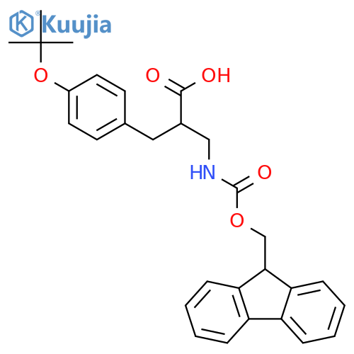 (R)-3-(((9H-fluoren-9-yl)methoxy)carbonylamino)-2-(4-tert-butoxybenzyl)propanoic acid structure