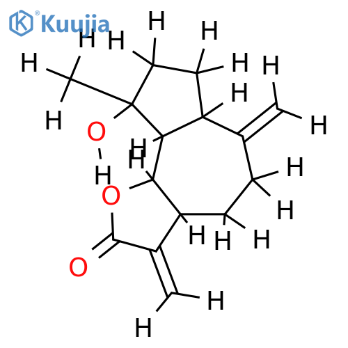 (1alpha,4alpha,5alpha,6alpha)-4-Hydroxy-10(14),11(13)-guaiadien-12,6-olide structure