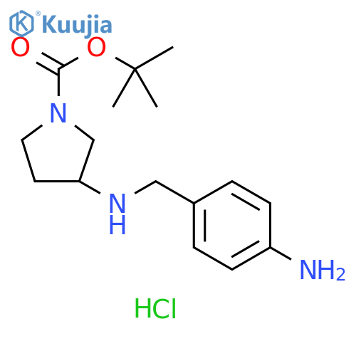 3-(4-aminobenzylamino)pyrrolidine-1-carboxylic acid tert-butyl ester hydrochloride structure