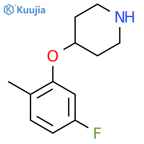 4-(5-fluoro-2-methylphenoxy)piperidine structure