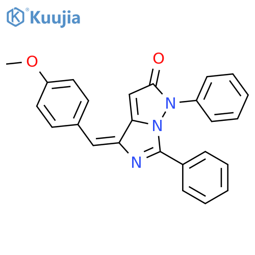 1H-Imidazo[1,5-b]pyrazol-2(4H)-one, 4-[(4-methoxyphenyl)methylene]-1,6-diphenyl- structure