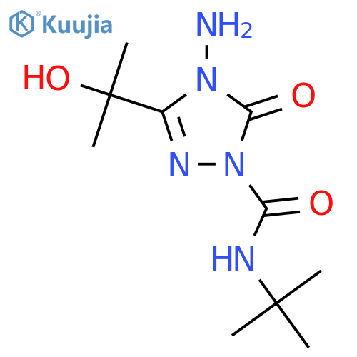 4-Amino-N-tert-butyl-3-(2-hydroxypropan-2-yl)-5-oxo-4,5-dihydro-1H-1,2,4-triazole-1-carboxamide structure