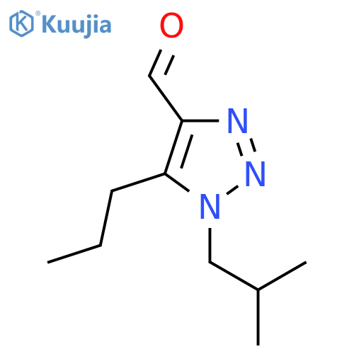1-(2-methylpropyl)-5-propyl-1H-1,2,3-triazole-4-carbaldehyde structure
