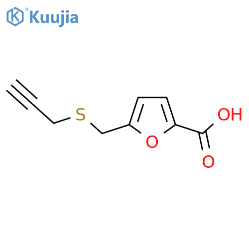 5-(prop-2-yn-1-ylsulfanyl)methylfuran-2-carboxylic acid structure